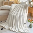 thumbnail image 1 of Dvkptbk Woolen Blanket Soft Bubble Fleece Blanket Warm and Soft Single Layer Double-Sided All-Season Solid Color Plush Blanket Bedding, 1 of 6