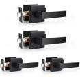 thumbnail image 1 of Matte Passage Door Levers Square Hall Closet Door Handles Heavy Duty Interior NonLocking Lever Sets Reversible for Right/Left Handed Door, 1 of 8