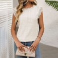 thumbnail image 3 of Timegard Camisole à Oeillets pour Femmes, Manches Courtes en Dentelle, Col Rond, T-Shirt d'Été Chic Décontracté, Tunique Confortable, 3 of 7