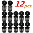 thumbnail image 1 of Tasses K Réutilisables, 12 Paquets Filtres à Café Réutilisables Dosettes de Café Réutilisables Maille en Acier Inoxydable pour Cafetières Keurig 1.0 Ou 2.0 Machine, Filtre en Maille en Acier Inoxydable Écologique, Facile à Utiliser et à Nettoyer, 1 of 7