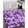 thumbnail image 3 of Ahgly Tapis Rectangulaire Lavable en Machine Intérieur Transitionnel Violet Violet, 8 Pieds x 12 Pieds, 3 of 7