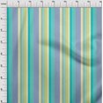 thumbnail image 2 of oneOone Tissu Jersey Viscose Multicolore Rayé Imprimé au Mètre 60 Pouces de Large, 2 of 4