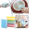thumbnail image 2 of Kitchen Wipes Wavy Double-Sided Sponge Wipe Clean Dishwashing Sponge Dishwashing Kitchen，Dining & Bar, Kitchen Wipes, 2 of 9