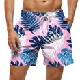 thumbnail image 2 of Kakii Men's Swim Trunks Hawaiian Bathing Mesh Lining Suit Swimsuits Beach Shorts with Pockets, 2 of 6