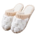 thumbnail image 1 of Pisexur House Slippers for Woman Keep Warm and Non-Slip Slippers Contrast Color Plush Warm Home Indoor Slippers & Comfortable and Durable House Slippers for Woman, 1 of 2