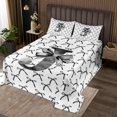 thumbnail image 2 of Erosebridal Letter Bow Coverlet Set King,Monogrammed Initial Bedding Set,Dreamy Room Decorative,Breathable,3 Pieces, 2 of 5