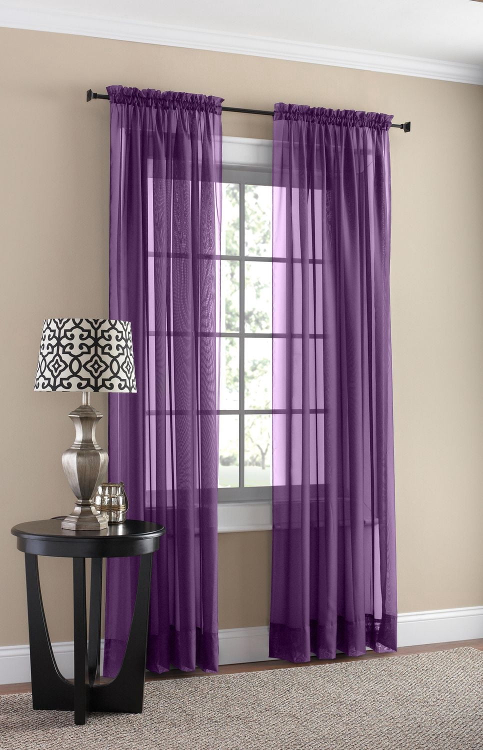 SUN TEXTILE VOIILE ROD RIDEAU DE POCHE