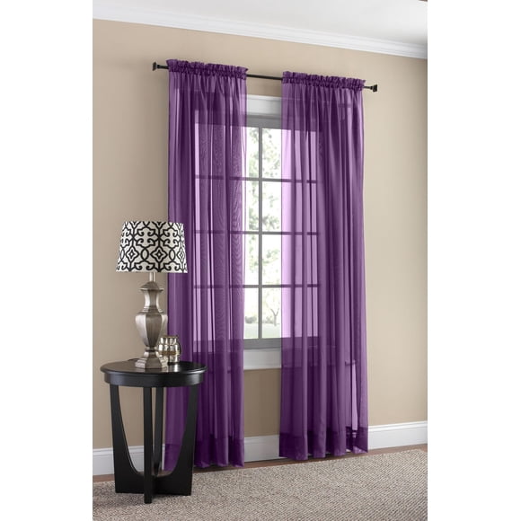 Sun Textile Voile Rod Pocket Curtain