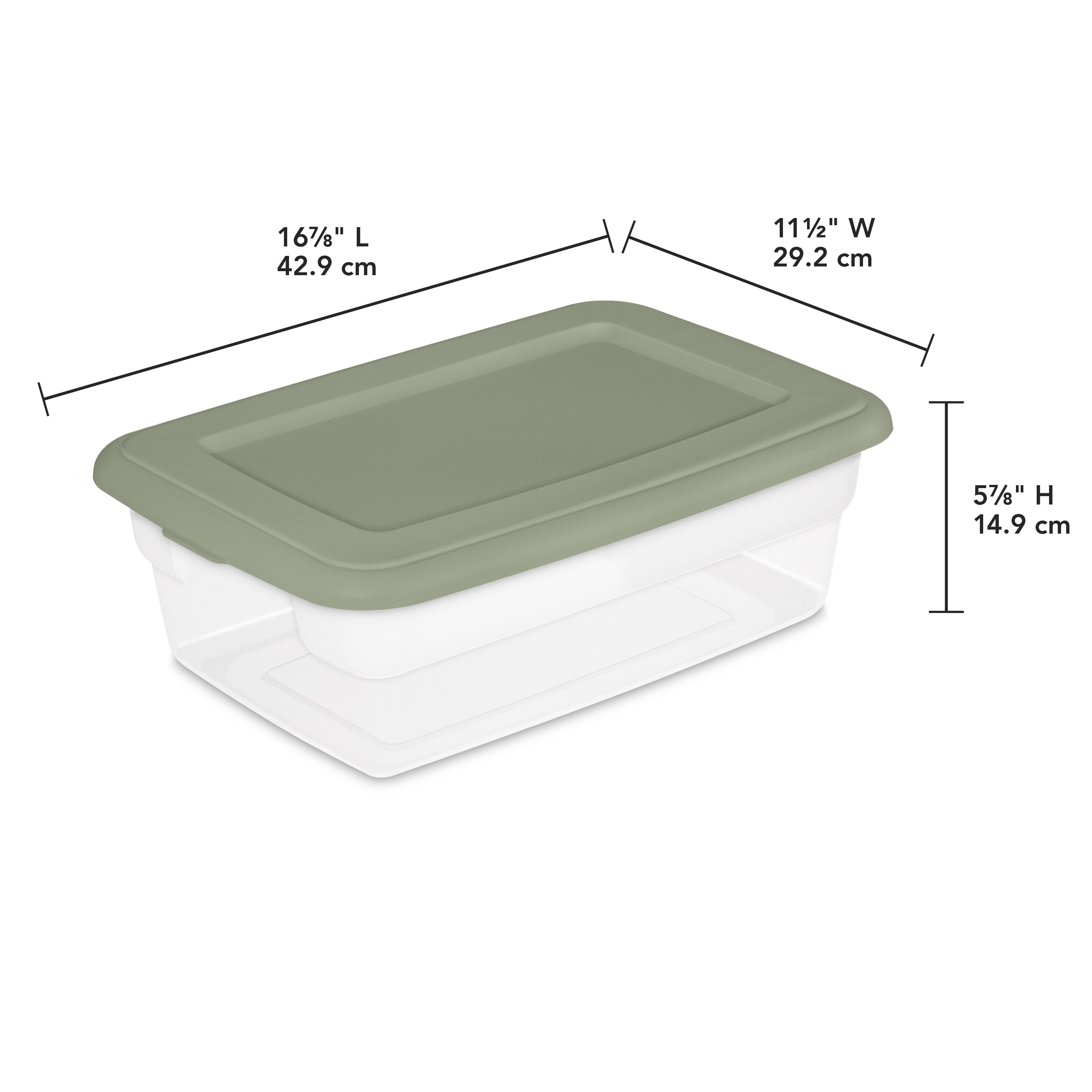 Sterilite Ensemble de (4) Boîtes 11.4 L – Vert