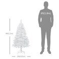 thumbnail image 3 of HOMCOM Arbre de Noël Artificiel de 4 Pi avec 202 Branches Réalistes, Blanc, 3 of 9