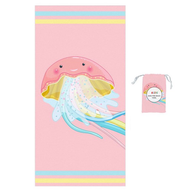 CSChome Serviette Design Boucle Cachée Serviette de Bain Portable pour Enfants Fibre Superfine Dessin Animé