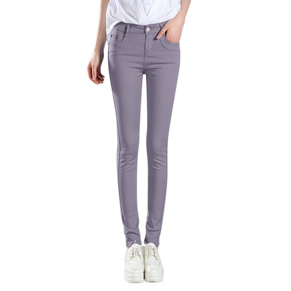 iHPH7 Skinny Jeans for Women, Jeggings for Women, Stretchy Jeans for Women, Slim Fit Jeans, Tummy Control Jeans for Women, Purple XXL