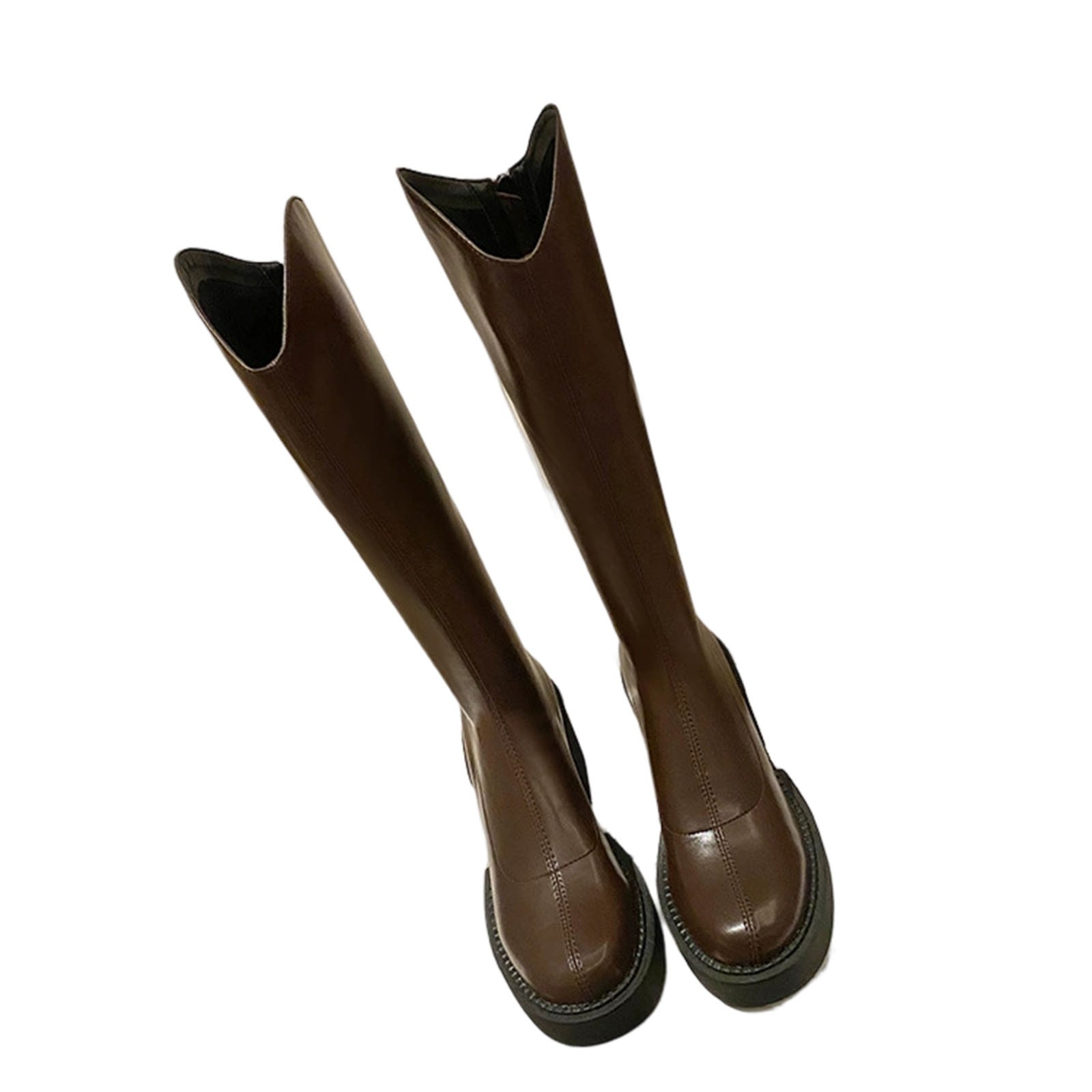 Long Fall Boo Jsaierl Knee High Boots for Women Gogo Boots 70s Boots,Leather Pointed ...