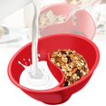 thumbnail image 2 of Migroa Cereal Bowl with Partition, Divided Bowl for Milk and Cereal, Anti Soggy Snack and Dip Bowls, Microwave and Dishwasher Safe Tableware Red, 2 of 9