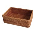 thumbnail image 3 of Wood Handmade Storage Box With Storage Basket Organizer Box Rattan Traditional Rattan For Easy Organizer Box Storage Small square basket L, 3 of 6