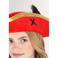 thumbnail image 2 of Red Skull and Crossbones Pirate Hat, 2 of 3