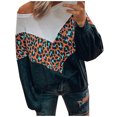 thumbnail image 2 of RKSTN Chandails pour Femmes Mode Imprimé Léopard Confortable Manches Longues Hauts de Chandail Chandails d'Automne, 2 of 8