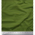 thumbnail image 1 of Soimoi Green Velvet Fabric Diamond Geometric Print Sewing Fabric Yard 58 Inch Wide, 1 of 5
