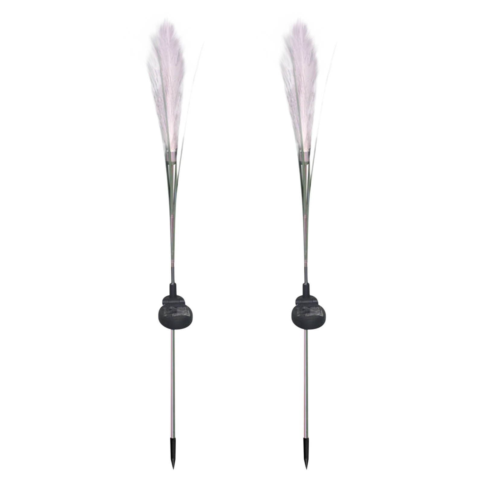 Solar Garden Lights Outdoor Solar Swaying Fiber Light For Yard Patio Decoration, 2 Pack Wind Activated Led Solar Lights For Garden Pathway