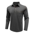 thumbnail image 2 of Birdeem Mens Lapel Button Athletic Fallow Strip Slim Long Sleeve Lapel Top/Shirt, 2 of 6