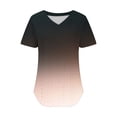 thumbnail image 4 of Olyvenn Chemises Fluides pour Femmes Chemise à Manches Courtes Col en V Tunique à Plis devant Blouse Coupe Ample T-Shirt Chic Décontracté Or Rose G, 4 of 5
