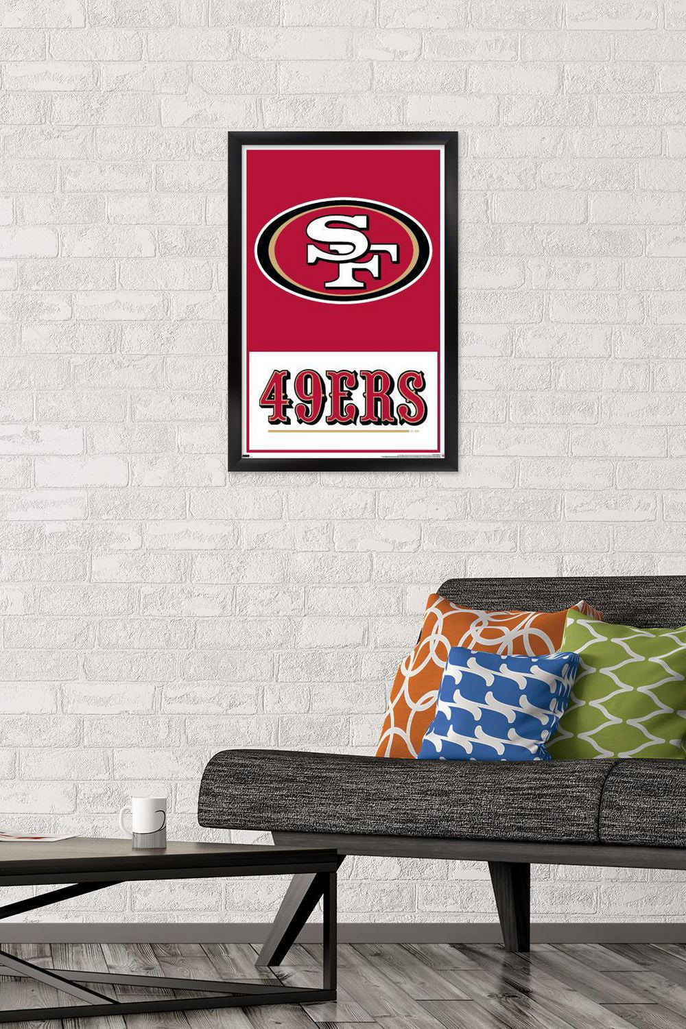 NFL San Francisco 49ers - Logo 21 Wall Poster, 22.375" x 34" Framed