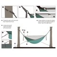 thumbnail image 4 of Hamac de Camping avec Filet Suspendu Lit de Sommeil Balançoire Filet Sangle d'Arbre Sangle en Toile Vert, 4 of 8