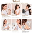 thumbnail image 2 of 7 in 1 Hair Dryer Brush Iron,Powerful Blow Dryer Brush with Auto- Wrap Curler, Detachable Fast Drying, Volumizing, Curling, Straightening, Ionic Hair Dryer with Diffuser, Hair Styling Tools, 2 of 9
