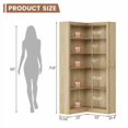 thumbnail image 2 of Corner Bookshelf 71.8'' Farmhouse Corner Bookcase, Tall Bookcase 5 Tier L-Shaped Corner Shelf Large Display Rack, Large Display with Storage Heavy Duty for Bedroom Living Room Home, 2 of 9