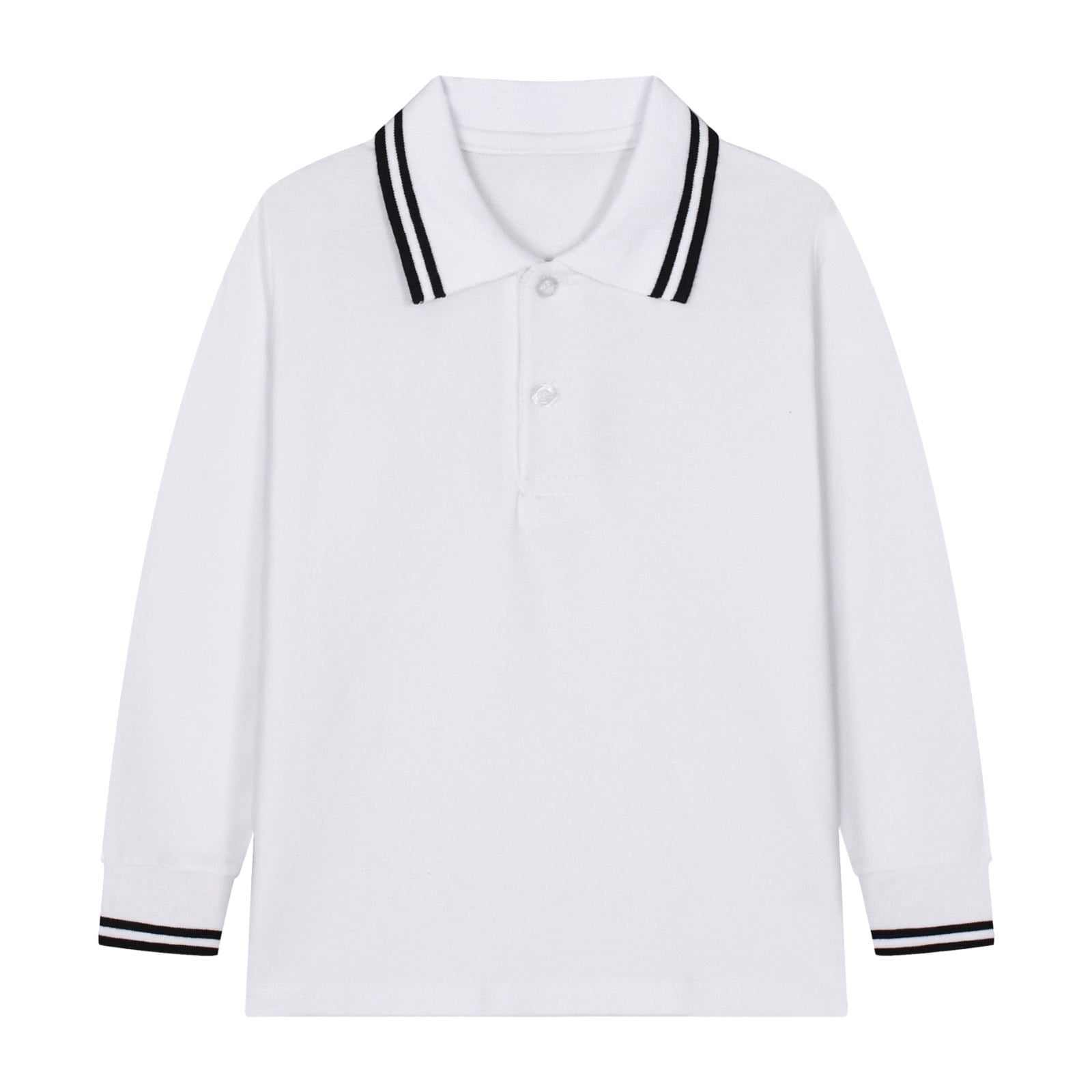 Polos pour Petits Garçons Chemises Blanches d'Uniforme Scolaire Chemise de Rugby à Manches Courtes Tenue Garçon 4T