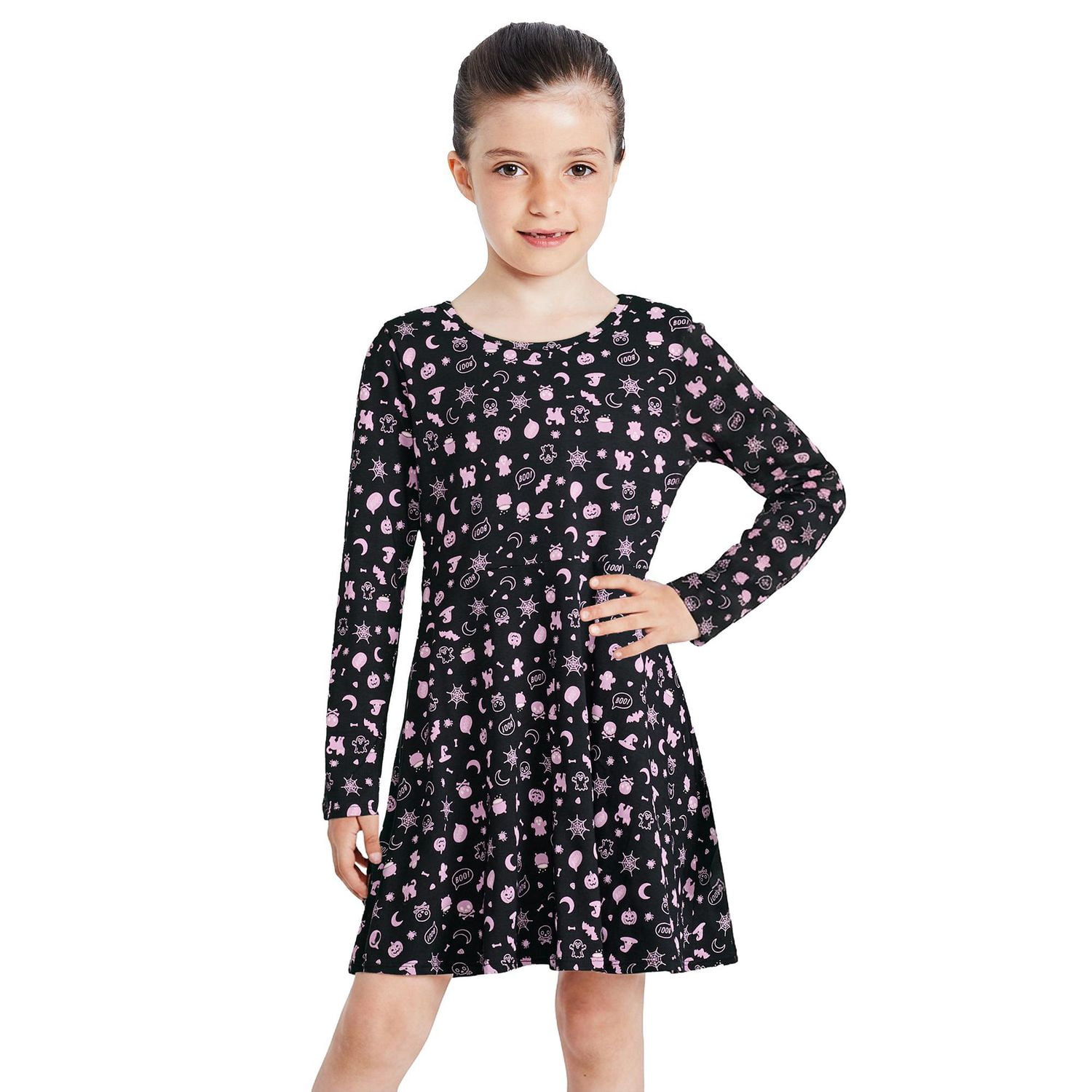 George Girls' Halloween Long-Sleeve Dress