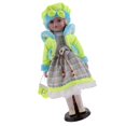 thumbnail image 1 of Esquirla Winter Porcelain Girls Dolls Model With Wooden Display Stand 16 inch, 1 of 8