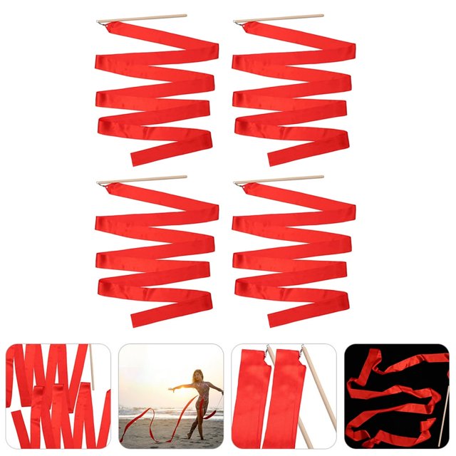 MesaSe Ribbon Dance Streamers Dancing Ribbons Streamer Twirling Silk Worship Rainbow Rhythmic Wand Praise Stickgymnastic Dancer