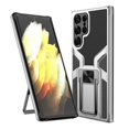 thumbnail image 1 of For Samsung Galaxy S21 Ultra Case, Galaxy S21 Ultra Case with Kickstand Fit Car Mount Heavy Duty Protective Bumper Shockproof Rugged Case Holder TPU Hard PC Shell for Samsung S21 Ultra 5G rose silver, 1 of 6