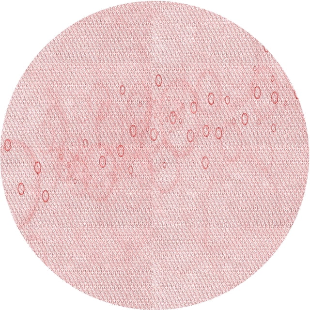 Ahgly Tapis Rond Lavable en Machine Intérieur Transitionnel Rose Corail Clair, 3 Pieds Rond