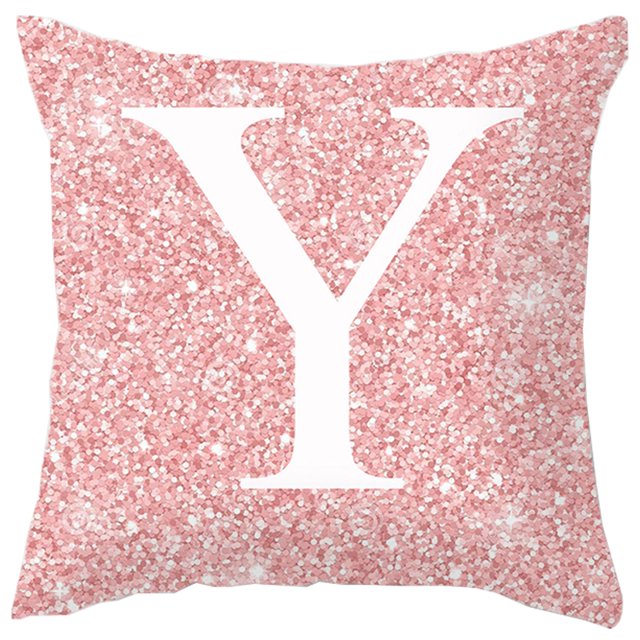 Housse de Coussin Lettre Décorative Alphabet pour la Maison