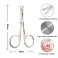 thumbnail image 2 of CUITING 2 pcs Small Scissors  Comfort-Grip Handles  Facial Hair Grooming Set Eyebrow Nose Hair Trimming Kit, 2 of 5