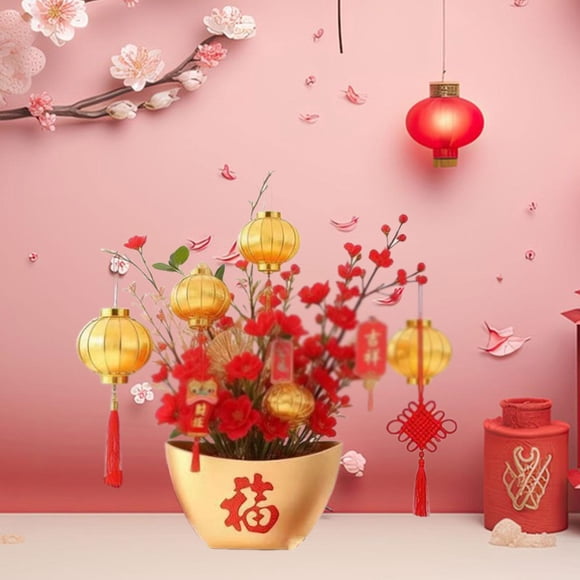 Zentra Flower Bucket Vase 2026 Spring Festival Gifts Chinese Floral Arrangement Pot 24cmx15cm