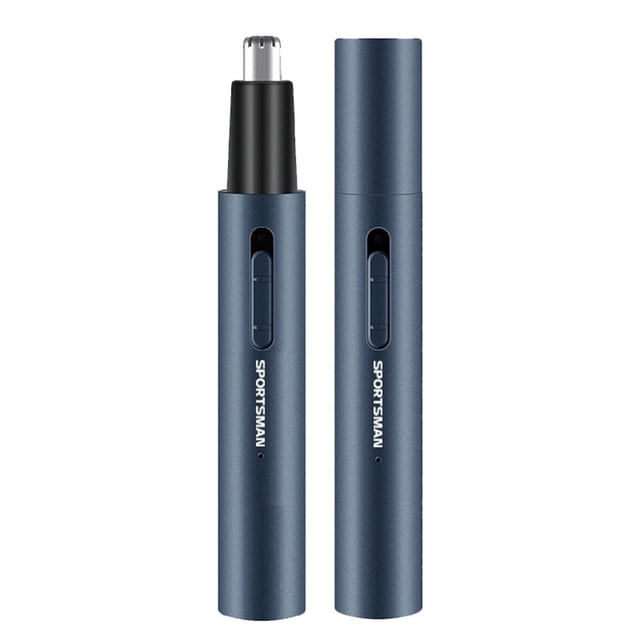 Electric Nose Hair Trimmer Aluminum Tube Body Arched Cutter Head USB Rechargeable with Eyebrow Trimmer