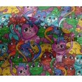 thumbnail image 4 of oneOone Viscose Chiffon Multicolor Fabric Cat Sewing Craft Projects Fabric Prints By Yard 42 Inch Wide, 4 of 4