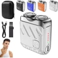 thumbnail image 1 of Meigline Mini Shaver, Meigline Shaver Mini Electric Razor, Minis Electric Explosive Shavers, Beard Shavers Minis and Portable Suitcase Design, Ipx7 Waterproof, for Men Home Travel (1PC*White), 1 of 7