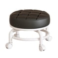 thumbnail image 4 of Lipstore 360 degree Rotating Low Roller Seat Stool Pulley Low Stool for Living Room Kitchen Black, 4 of 8
