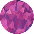 thumbnail image 1 of Ahgly Tapis Rond Lavable en Machine Intérieur Transitionnel Rose Profond, 3 Pieds Rond, 1 of 7