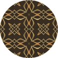 thumbnail image 1 of Ahgly Tapis Rond Lavable en Machine Intérieur Transitionnel Gris Minuit, 7 Pieds Rond, 1 of 7