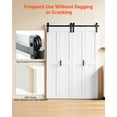 thumbnail image 2 of VEVOR Bifold Barn Door, 60" x 84", MDF Bi-Fold Sliding Closet Doors, Header Board and Hardware Kit Included, H-Frame Space-Saving Design, Pre-Assembled Panels, Waterproof & Quiet, White, 2 of 9