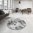 thumbnail image 4 of Ahgly Tapis Rectangulaire Lavable en Machine Intérieur Transitionnel Gris Platine, 3 Pieds x 5 Pieds, 4 of 7