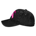 thumbnail image 4 of Casquette de Baseball Imprimée Délavée pour Femmes pour le Mois de Sensibilisation au Cancer du Sein Chapeau de Sport Extérieur, 4 of 6