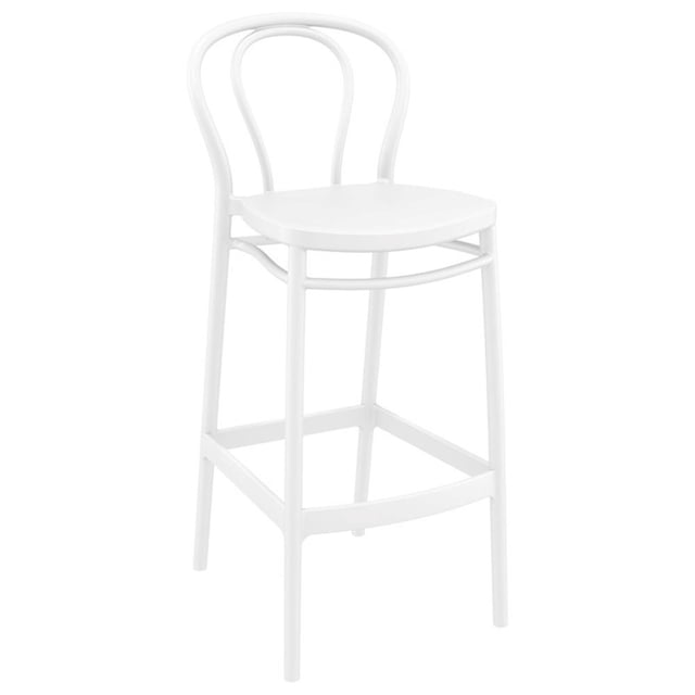 Compamia Victor Tabouret de Bar Contemporain pour Intérieur et Extérieur - Ensemble de 1, Blanc