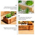thumbnail image 3 of 2pcs Wood Succulent Planter Box Plant Container Box Rectangular Flower Bed Pot, 3 of 9