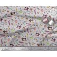 thumbnail image 2 of Soimoi Poly Georgette Fabric Scissor,Buttons & Machine Sewing Print Fabric by Yard 42 Inch Wide, 2 of 3